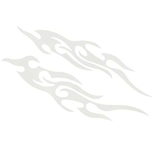 Sghtil Motorrad Aufkleber,Flammen Design - 2 Stück Wetterbeständiges Emblem Für Motorrad Auto Scooter Schneemobil Sghtil Motorrad Aufkleber,Flammen Design - 2 Stück Wetterbeständiges Emblem Für Motorrad Auto Scooter Schneemobil von Sghtil