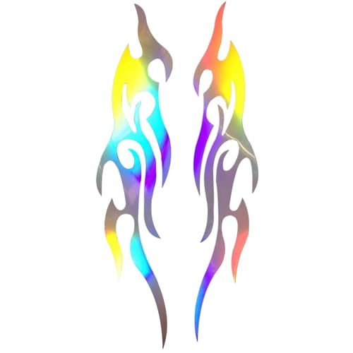 Sghtil Motorrad Aufkleber,Flammenmuster Stylische Aufkleber - 2 Stück Wetterbeständiges Emblem Für Motorrad Auto Scooter Schneemobil Sghtil Motorrad Aufkleber,Flammenmuster Stylische Aufkleber - 2 Stück Wetterbeständiges Emblem Für Motorrad Auto Scooter Schneemobil von Sghtil