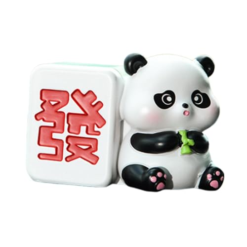 Sghtil Panda-Auto-Armaturenbrett-Dekor, Desktop-Panda-Puppe, Mahjong Panda Figur Desktop Spielzeug Puppen, Armaturenbrett-Puppe im chinesischen Stil, niedliche Accessoires für Kuchendekorationen, von Sghtil