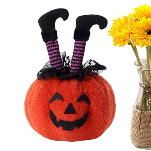 Sghtil -Plüschtier, aus Plüsch, weiches Kürbiskissen mit Hexenfüßen, Pflanzenspielzeug für Halloween, Partygeschenk für von Sghtil