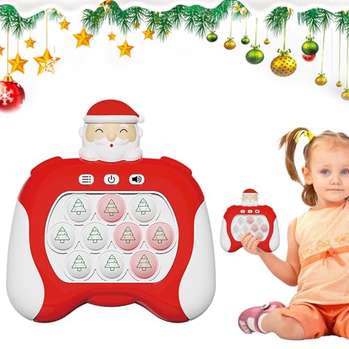 Sghtil Push-Spielekonsole, Quick-Push-Spiel,Handheld-Blasenspiel Christmas Fidget - Stressabbau-Pop-Puzzlespiel, multifunktionales Quick-Push-Blasenspiel von Sghtil