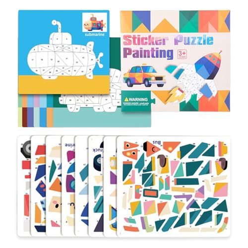 Sghtil Puzzle Aufkleber | 3D-Puzzle mit Stickern Lernspiel Aktivität Manuelle Cartoon-Spiele | Lernspiele zum künstlerischen Lernen mit Cartoon-Tieren für Kindergarten und Zuhause Sghtil Puzzle Aufkleber | 3D-Puzzle mit Stickern Lernspiel Aktivität Manuelle Cartoon-Spiele | Lernspiele zum künstlerischen Lernen mit Cartoon-Tieren für Kindergarten und Zuhause von Sghtil
