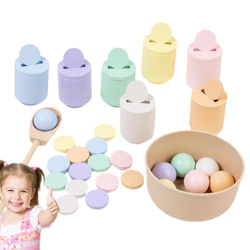 Sghtil Spielzeug-Set zur Farbsortierung, Spielzeug zum Sortieren von Kleinkindern | Sortierspiele für Lernspielzeug aus Holz | Lernaktivitäten im Vorschulalter, Regenbogenbecher für Sghtil Spielzeug-Set zur Farbsortierung, Spielzeug zum Sortieren von Kleinkindern | Sortierspiele für Lernspielzeug aus Holz | Lernaktivitäten im Vorschulalter, Regenbogenbecher für von Sghtil