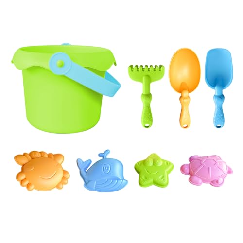 Sghtil Strandspielzeug für – Strandspielzeug-Set – Buntes Bauschloss mit Formen, Eimer und Schaufeln für Jugendliche, Mädchen und Sghtil Strandspielzeug für – Strandspielzeug-Set – Buntes Bauschloss mit Formen, Eimer und Schaufeln für Jugendliche, Mädchen und von Sghtil