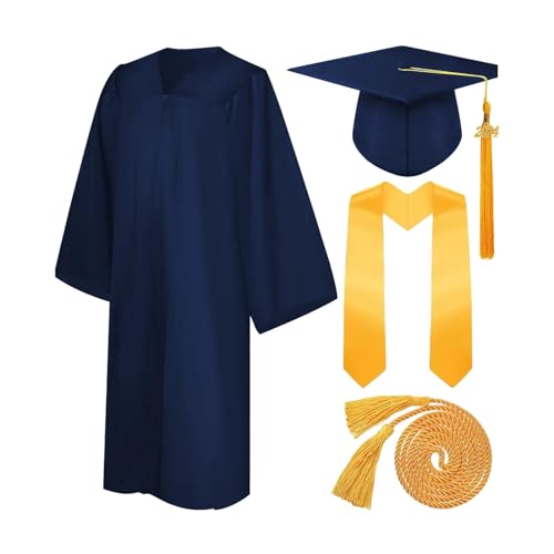 Sghtil Toge Diplome 2024 Hut Graduation Cap and Gown Universität Kostüm Amerikanisch Erwachsene Schule Sekundarstufe Meister Damen Herren von Sghtil