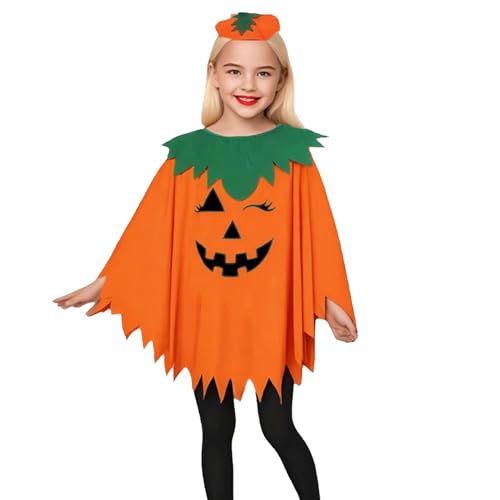 Sghtil Umhang, Kostüm für Kinder, Halloween-Poncho, leuchtet im Dunkeln, Kostüm, für Party, Cosplay, Bühne, Karneval, Orange, Large Sghtil Umhang, Kostüm für Kinder, Halloween-Poncho, leuchtet im Dunkeln, Kostüm, für Party, Cosplay, Bühne, Karneval, Orange, Large von Sghtil