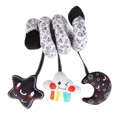 Sghtil Weiches Spielzeug für Kinderwagen | Weiches Spielzeug mit hohem Kontrast mit Rassel für Wiege, leichtes Zubehör für den Innenraum des Autos und der frühen Kindheit, Lernwerkzeug für Sghtil Weiches Spielzeug für Kinderwagen | Weiches Spielzeug mit hohem Kontrast mit Rassel für Wiege, leichtes Zubehör für den Innenraum des Autos und der frühen Kindheit, Lernwerkzeug für von Sghtil