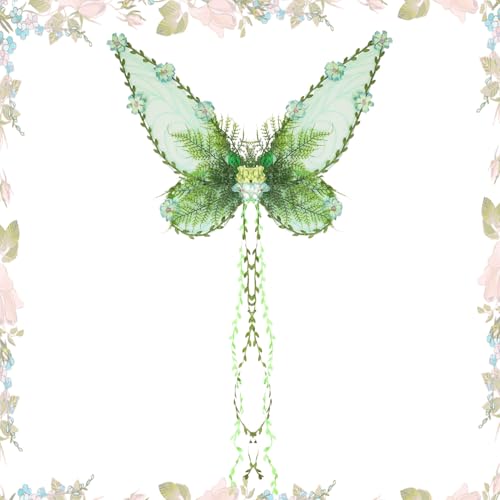 Shaersu Erwachsene Elfenflügel | Elfenkostüm Mit Ranken | Festzubehör Für Bühnenauftritte Party Weihnachten Halloween Karneval Makeup Shaersu Erwachsene Elfenflügel | Elfenkostüm Mit Ranken | Festzubehör Für Bühnenauftritte Party Weihnachten Halloween Karneval Makeup von Shaersu