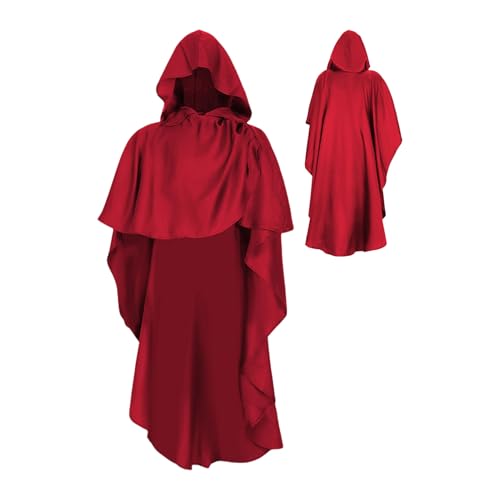 Shaersu Mäntel für Männer mit Kapuze,Kapuzen Umhang für Halloween und Kostümpartys | Für Halloween Kostümparty Cosplay Goth Renaissance Shaersu Mäntel für Männer mit Kapuze,Kapuzen Umhang für Halloween und Kostümpartys | Für Halloween Kostümparty Cosplay Goth Renaissance von Shaersu