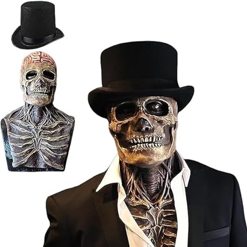 Halloween Totenkopf Maske Gruselig Vollkopf Skelett Maske mit Beweglichem Kiefer, Horror Halloween Kostüm Deko für Herren Damen Halloween Party Rollenspiele Halloween Totenkopf Maske Gruselig Vollkopf Skelett Maske mit Beweglichem Kiefer, Horror Halloween Kostüm Deko für Herren Damen Halloween Party Rollenspiele von Shalwinn