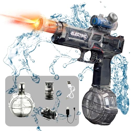 Shamdrea Elektrische Wasserpistole Ultimate Battle Rifle: Leistungsstarker Spaß for Erwachsene und Kinder, perfekt for sommerliche Pool- und Strandabenteuer(Black) von Shamdrea