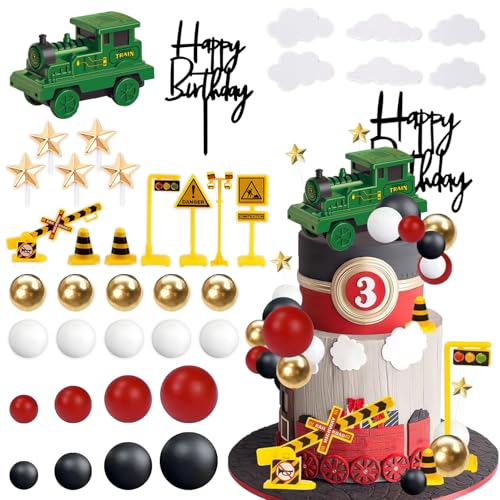 38Stk Grün Zug Kuchen Topper, Vintage Zug Thema Party Supplies, Zug Spielzeug Transport Jungen Mädchen Geburtstag Kuchen Dekorationen, Kinder Geburtstag Zubehör, Baby Shower 38Stk Grün Zug Kuchen Topper, Vintage Zug Thema Party Supplies, Zug Spielzeug Transport Jungen Mädchen Geburtstag Kuchen Dekorationen, Kinder Geburtstag Zubehör, Baby Shower von Shamoparty