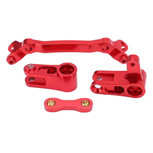 Lenkungsteile-Set, austauschbar Aluminiumlegierung Leichte RC-Auto-Lenkkomponente Stark für Big Rock für ARRMA Senton(rot) von Shanrya