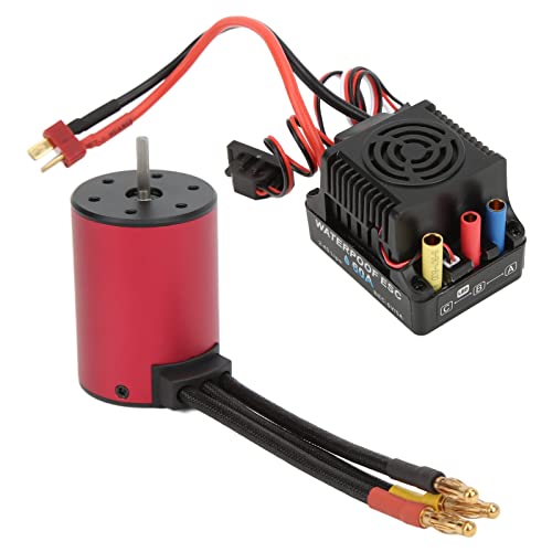 RC Motor ESC Combo, 6061 T6 Aluminium Brushless Motor ESC Set für 1/10 RC Auto Spielzeug von Shanrya