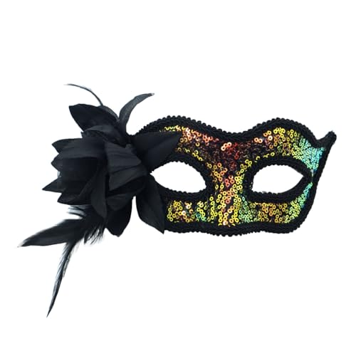 Shaohan Mask für Karneval,Halloween Party Maskenball,Mardi Gras Deecorations,Damen Kostüm Federn Maske,Halloween Spitzenmaske,Personalisierte PartyMaske,Party Maske von Shaohan