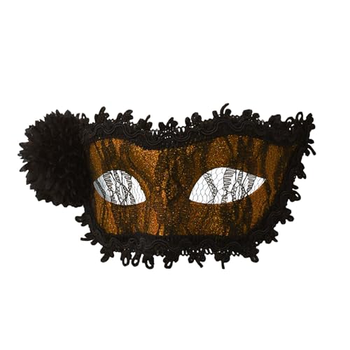 Shaohan Venezianische Maske Damen Herren, Maskenball Masquerade Mask, Schwarze Federmaske für Karneval Fasching Halloween Cosplay Kostüm Zubehör Karnevalsparty von Shaohan