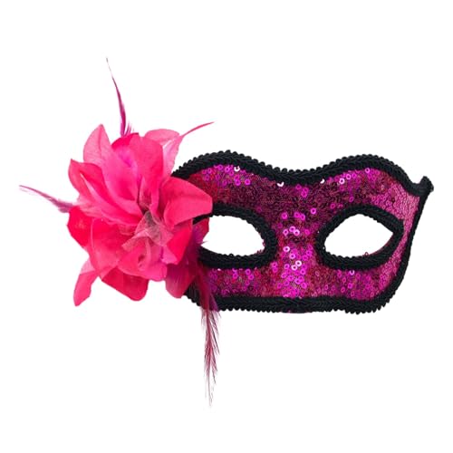 Vintage Venezianische Maske mit Federn Damen Herren Halbmaske Maskerade Maske Karnevalsmasken Augenmaske mit Zierborte Römische Tanzmaske Oper Gesicht Kostüm für Halloween Maskenball Karneval Party von Shaohan