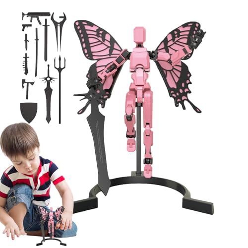 Lucky Doll 13,13 Actionfiguren - 3D-gedruckte 13 bewegliche Actionfigur | Mehrgelenkiges 13-Anime-Roboter-Bauspielzeug, bewegliche 13-Action-Figur, Fidget-Spielzeug für und Kinder von Shapen