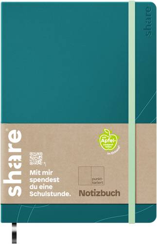 Share 4-0014059-1 4-0014059-1 Notizbuch punktkariert Petrol Anzahl der Blätter: 192 DIN A5 von Share