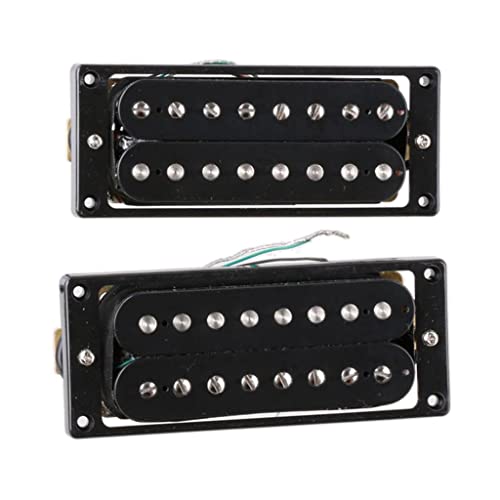 2pcs 8 String Pickup Set für E Gitarren Ersatz Schwarz von Sharplace