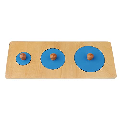 Montessori Spielzeug: Bunte Geometrische Körper + Holzbrett Set - Blau 1 von Sharplace