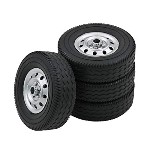 Sharplace 1/10 RC Car Rubber Reifen 2,2 Zoll Rad für WPL D12 Autozubehör Schwarz von Sharplace