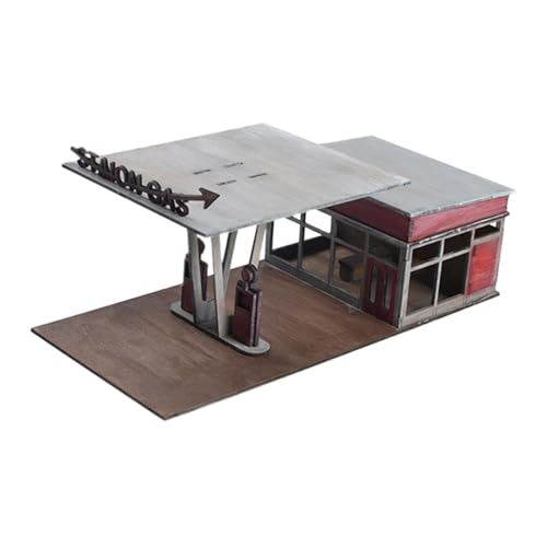 Sharplace 1/64 1/72 Maßstab Modell Tankstelle Bausätze Pädagogische Landschaft 3D Puzzles für Sand Tisch Architektur Modell Dekoration von Sharplace