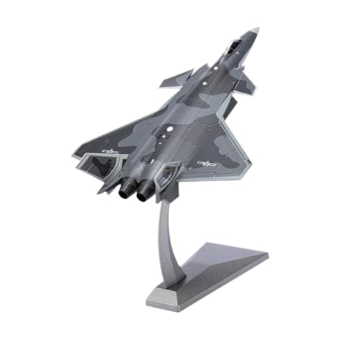 Sharplace 1:100 J20-Kampfflugzeug, Flugzeugmodell aus Druckguss mit Ständer, Simulationsflugzeug, Flugzeugmodell, Ausstellungsornamente von Sharplace