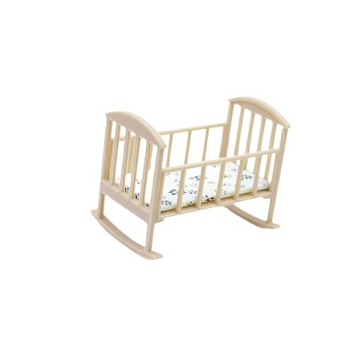 Sharplace 1:12 Miniatur-Babybett mit Matratze, realistisches Puppenbett, Spielzeug, Schlafzimmerzubehör, Mini-Babybett, Dekoration, Kindergeschenk, Holz Sharplace 1:12 Miniatur-Babybett mit Matratze, realistisches Puppenbett, Spielzeug, Schlafzimmerzubehör, Mini-Babybett, Dekoration, Kindergeschenk, Holz von Sharplace