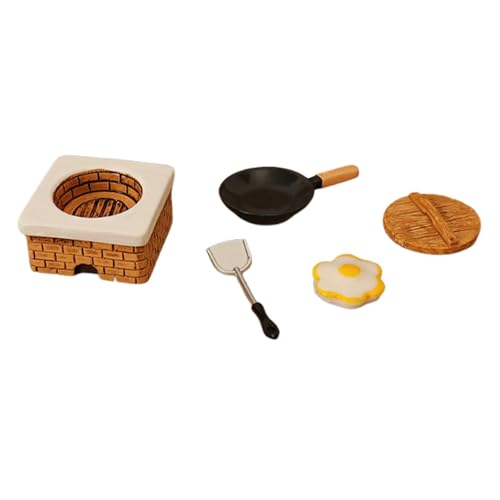 Sharplace 1:12 Puppenhaus-Herd-Set, Rollenspiel-Küchenzubehör, Mini-Kochspielset für Mikro-Landschaftsmodelleisenbahn, Spiegeleier-Set Sharplace 1:12 Puppenhaus-Herd-Set, Rollenspiel-Küchenzubehör, Mini-Kochspielset für Mikro-Landschaftsmodelleisenbahn, Spiegeleier-Set von Sharplace