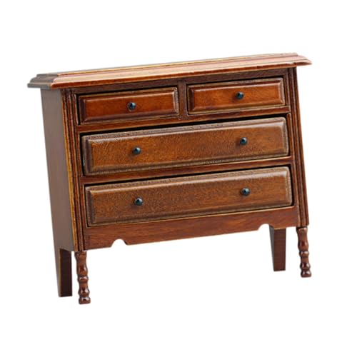 Sharplace 1:12 Puppenhausmöbel aus Holz mit 4 Schubladen, Kommode, Schlafzimmer-Dekor, Geschenke, Märchengarten, Kinderspielspielzeug, Möbelmodell, Rollenspiel Sharplace 1:12 Puppenhausmöbel aus Holz mit 4 Schubladen, Kommode, Schlafzimmer-Dekor, Geschenke, Märchengarten, Kinderspielspielzeug, Möbelmodell, Rollenspiel von Sharplace