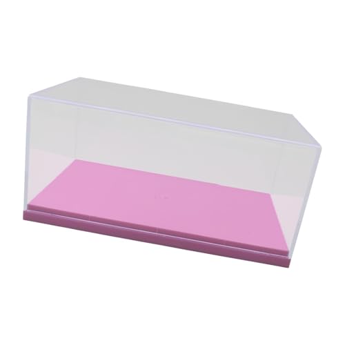 Sharplace 1:43 Modellauto-Schaukasten, Sammlerbox, Schutz-Organizer, transparente Acryl-Vitrine für Modellautos und Actionfiguren, Rosa von Sharplace