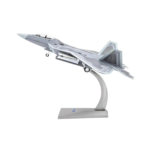 Sharplace 1:72 F22 Flugzeugmodell Metall Kampfjet Modell Sammlerstück Flugzeug Spielzeug mit Ausstellungsständer für Schlafzimmer Bücherregal Bar von Sharplace