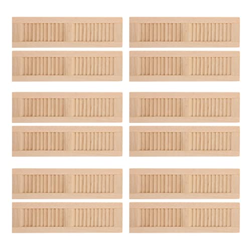 Sharplace 12Pcs 1/12 Puppenhaus Möbel Holzläden DIY Fenster Zubehör von Sharplace