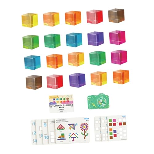 Sharplace 20 Stück Regenbogen Bausteine Acryl Bauwürfel Stapelblöcke Spielzeug Farbblock Funktion Licht Schatten für Kinder Lernaktivität Sharplace 20 Stück Regenbogen Bausteine Acryl Bauwürfel Stapelblöcke Spielzeug Farbblock Funktion Licht Schatten für Kinder Lernaktivität von Sharplace
