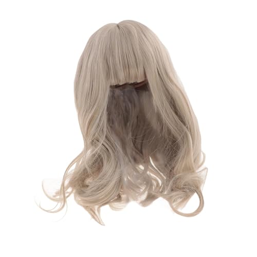 Sharplace 20 cm BJD Puppenperücke, lockiges Haar, handgefertigt, stilvoll, für die Puppenherstellung, für 33–36 cm Kopf, weiche Kostümteile, Sharplace 20 cm BJD Puppenperücke, lockiges Haar, handgefertigt, stilvoll, für die Puppenherstellung, für 33–36 cm Kopf, weiche Kostümteile, von Sharplace