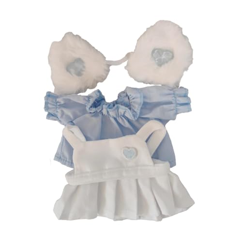 Sharplace 20cm Puppenkleid Kostüme für Kinder Geburtstagsgeschenk Plüschpuppenzubehör Fantasie Mode DIY Puppenspielzeug Outifit Puppenkleidung, Blau von Sharplace