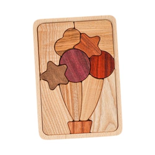 Sharplace 3D Cartoon Rätsel Holz Puzzle Set Early Development Art Crafts Kinderblöcke Vorschule Lernspielzeug für Kinder, Ballon von Sharplace