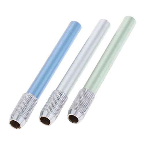 Sharplace 3Pcs Bleistiftverlängerung Bleistift Verlängerung Stiftverlängerer Pencil Extender Extension Holder - Silber + Blau + Grün, 7 mm von Sharplace