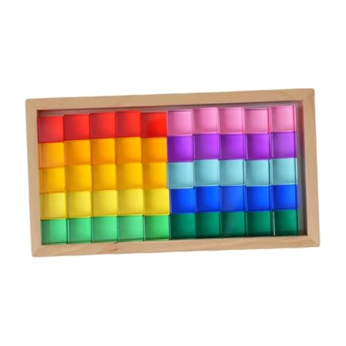 Sharplace 50 Stück Bausteine Regenbogen Acryl Lernwürfel Set Kinder Entwicklung Räumliches Vorstellungsvermögen Sensorische Erfahrung Hand-Auge-koordination Sharplace 50 Stück Bausteine Regenbogen Acryl Lernwürfel Set Kinder Entwicklung Räumliches Vorstellungsvermögen Sensorische Erfahrung Hand-Auge-koordination von Sharplace