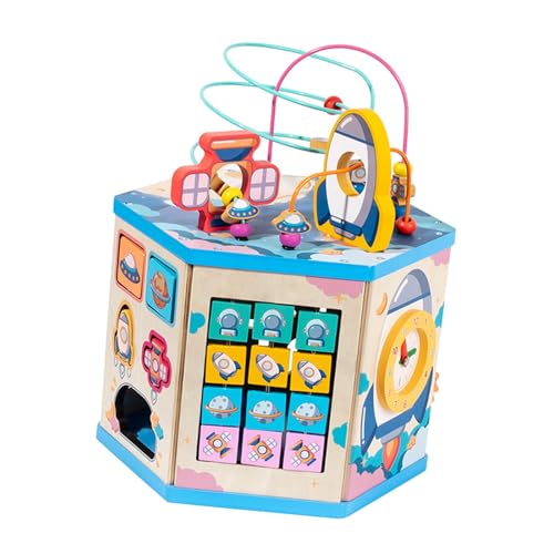 Sharplace Activity Cube Activity Center Frühes sensorisches Spielzeug Multifunktional geschäftiger Würfel -Lernspielzeug für 1 Jahr alte Geschenke von Sharplace