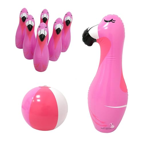 Sharplace Aufblasbares Bowling-Set mit Ball, Spielzeug, Früherziehung, Partyspiel, Indoor-Outdoor-Spiele, Bowling-Spiele-Set für Meetings, Geburtstage, Flamingo Sharplace Aufblasbares Bowling-Set mit Ball, Spielzeug, Früherziehung, Partyspiel, Indoor-Outdoor-Spiele, Bowling-Spiele-Set für Meetings, Geburtstage, Flamingo von Sharplace