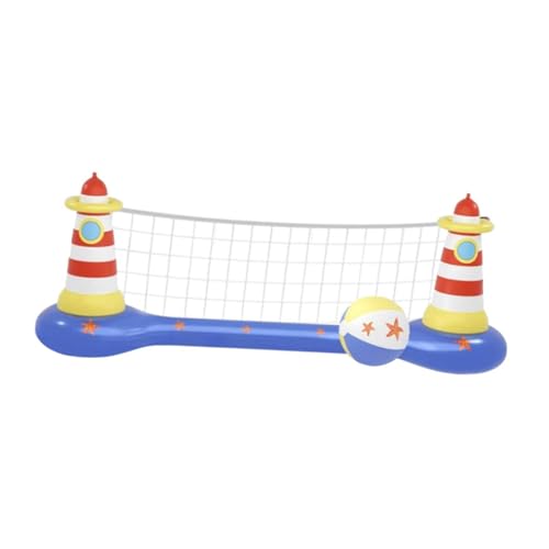 Sharplace Aufblasbares Pool-Volleyball-Spielset, Sommer-Poolspiele, lustiges aufblasbares Ball-Volleyballnetz für die Familie, Kinder und Erwachsene, draußen am, 300cmx70cmx95cm von Sharplace