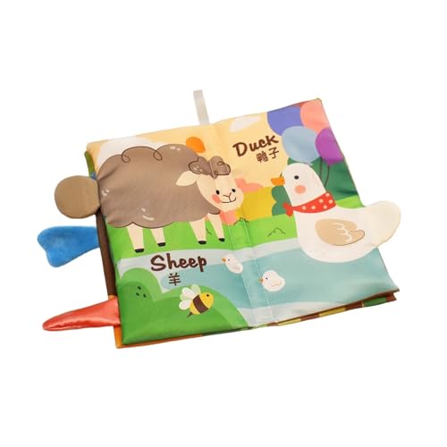 Sharplace Baby-Früherziehungsbuch, Schwanztuchbuch, Geräusche, Papier, BB-Gerät, Berühren und Fühlen, sensorisches Spielzeug für Säuglinge, Babyparty-Geschenke, Zweisprachig von Sharplace