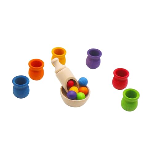 Sharplace Bälle in Bechern, Montessori-Spielzeug, Lernspielzeug, passendes Feinmotorik-Spielzeug, Sortierspiel für Kinder ab 3 Jahren von Sharplace