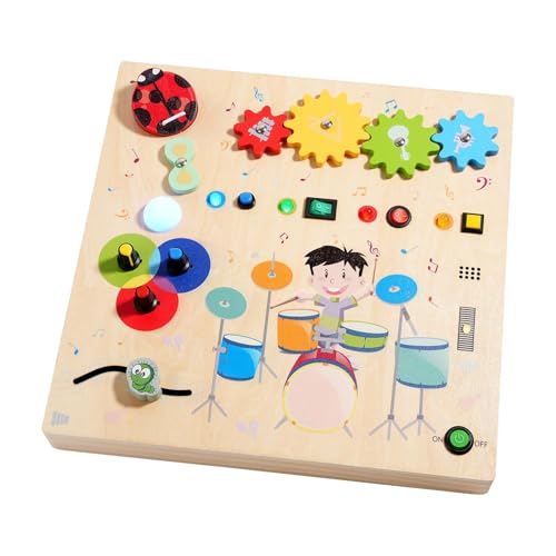 Sharplace Beschäftigtes Brett für, Frühpädagogisches Spielzeug, Geburtstagsgeschenke, Entwicklungsspielzeug, Sensorisches Brett aus, Sensorisches Sharplace Beschäftigtes Brett für, Frühpädagogisches Spielzeug, Geburtstagsgeschenke, Entwicklungsspielzeug, Sensorisches Brett aus, Sensorisches von Sharplace