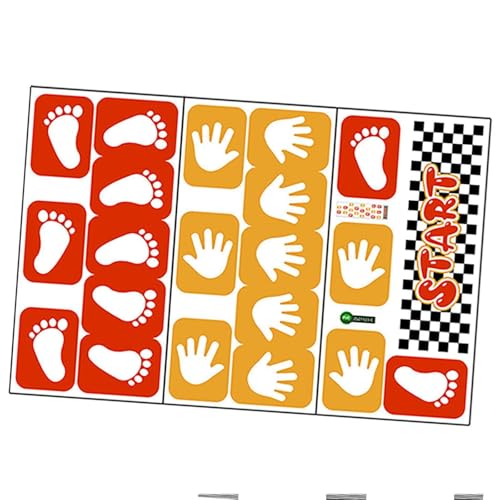 Sharplace Bodenaufkleber, Spielaufkleber, abziehbar und klebrig, Wanddekoration, Handabdruck-Wandaufkleber, PVC-Tapete für Flur und Wohnzimmer Sharplace Bodenaufkleber, Spielaufkleber, abziehbar und klebrig, Wanddekoration, Handabdruck-Wandaufkleber, PVC-Tapete für Flur und Wohnzimmer von Sharplace