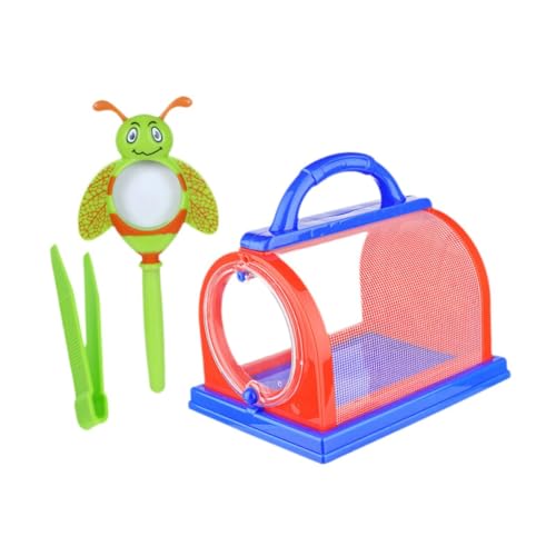 Sharplace Critter Observe Kit Kids Explorer Kit Spielen Sie Kinderspielzeug Beobachtungsbox Lupe Critter Observe Box für Kinder Kinder, rot und Blau von Sharplace