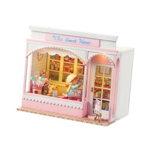 Sharplace DIY Miniatur Puppenhaus Möbel Bausätze Holz Puppenhaus Zubehör Desktop Ornament Sammlerstücke Pädagogisches Spielzeug 3D Puzzles, Süßes Zuhause von Sharplace