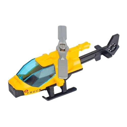 Sharplace Diecast Legierung Hubschrauber Flugzeug Spielzeug Desktop Display für Kinder Erwachsene Party Favor Ornament Sammlungen Flugzeug Kleine Metall Modell, Gelb von Sharplace